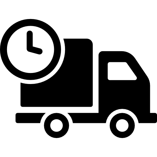Delivery truck with circular clock