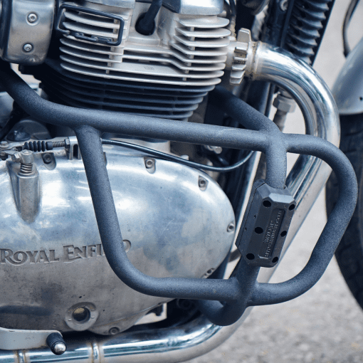 Royal Enfield Crash Guard with slider right bottom view