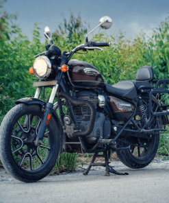 Royal Enfield Meteor Saddle Stay and Top Rack left side view