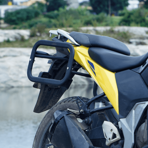 Suzuki V-Strom Saddle Stay Guard from Hyperrider side view