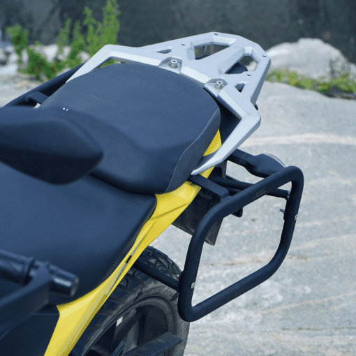 Suzuki V-Strom Saddle Stay Guard from Hyperrider side angle view