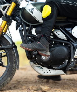 A crash guard for the Scrambler 400 by Hyperrider, designed to protect the bike in case of a crash.